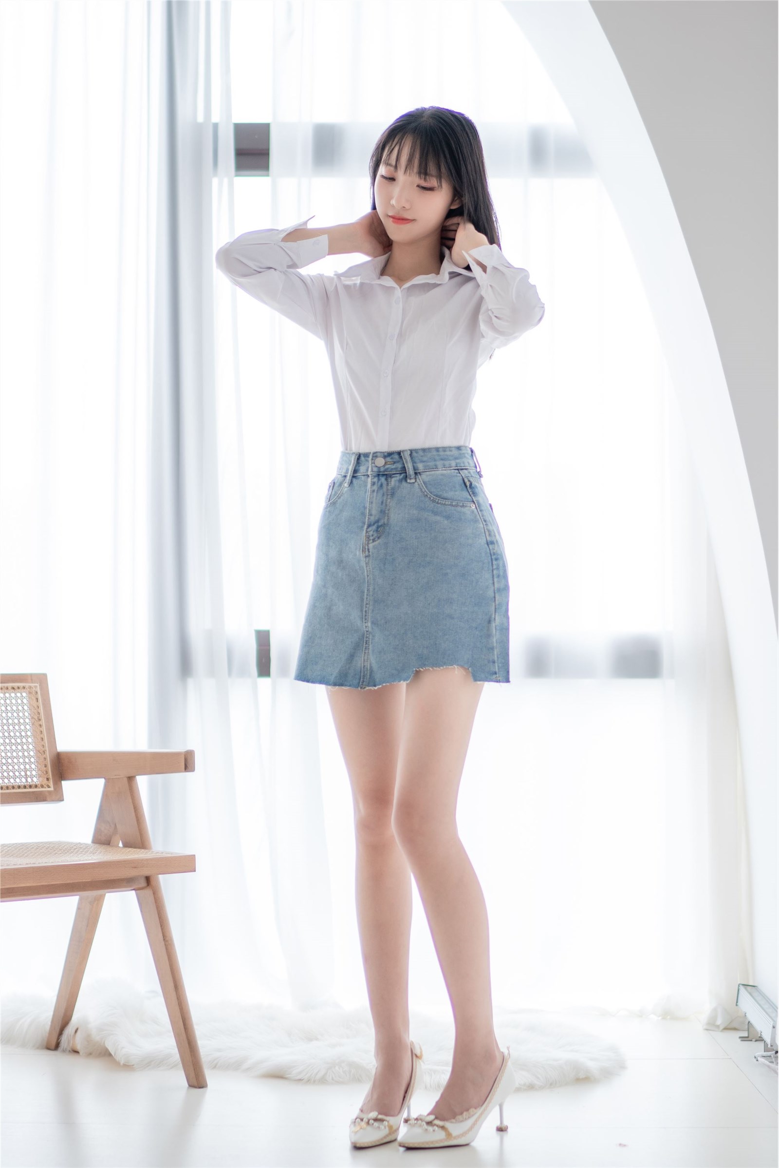 Watermelon Girl - NO.23 Shirt-jean skirt(34)